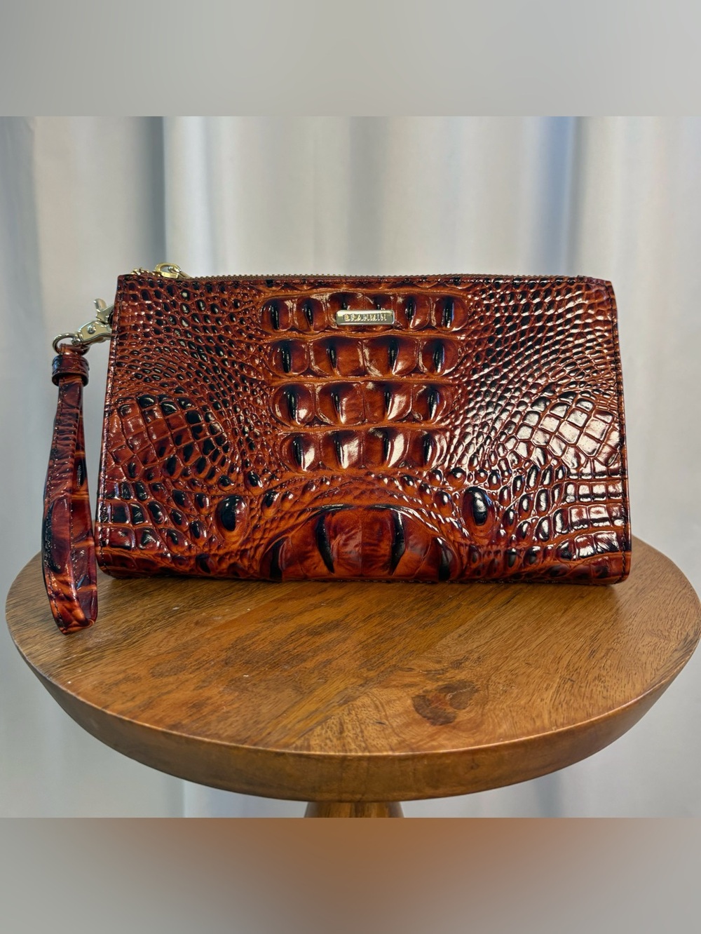 Brahmin Daisy Wristlet in Pecan Melbourne Leather